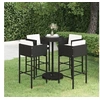 Image de Ensemble de Bar de Jardin 5 pcs et Coussins Meubles d'Extérieur Table et Chaises de Patio Salon de Jardin Terrasse 3094775