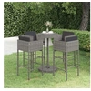 Image de Ensemble de Bar de Jardin 5 pcs et Coussins Meubles d'Extérieur Table et Chaises de Patio Salon de Jardin Terrasse 3094776