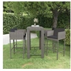 Image de Ensemble de Bar de Jardin 5 pcs et Coussins Meubles d'Extérieur Table et Chaises de Patio Salon de Jardin Terrasse 3094785