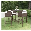 Image de Ensemble bar de jardin 5 pcs et Coussins Meubles d'Extérieur Table et Chaises de Patio Salon de Jardin Terrasse 3094789