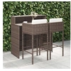Image de Meubles de Bar de Jardin 3 pcs et Coussins Meubles d'Extérieur Table et Chaises de Patio Salon de Jardin Terrasse 3094806