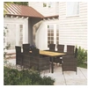 Image de Mobilier à Dîner de Jardin 9 pcs avec Coussins Ensemble de Salle à Manger Table et Chaises de Repas de Terrasse Patio 3094838