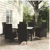 Image de Salon d'Extérieur 7 pcs avec Coussins Ensemble de Salle à Manger de Jardin Mobilier à Dîner de Patio Terrasse Résine 3094868