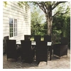 Image de Salon d'Extérieur 9 pcs avec Coussins Ensemble de Salle à Manger de Jardin Mobilier à Dîner de Patio Terrasse Résine 3094870