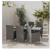 Image de Salon de jardin resine tressee gris 7 pieces 190.0 x 90 x 75 6 personnes