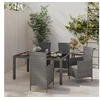 Image de 5-delige Tuinset met kussens poly rattan grijs3094881