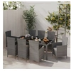 Image de 9-delige Tuinset met kussens poly rattan grijs3094884