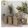 Image de 9-delige Tuinset met kussens poly rattan beige3094906