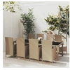 Image de 9-delige Tuinset met kussens poly rattan beige3094907