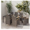 Image de 7-delige Tuinset met kussens poly rattan zwart en grijs3094937