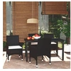 Image de Mobilier à Dîner de Jardin et Coussins 5 pcs Ensemble de Salle à Manger de Patio Table et Chaises d'Extérieur Balcon 3094975