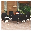 Image de Mobilier à Dîner de Jardin et Coussins 7 pcs Ensemble de Salle à Manger de Patio Table et Chaises d'Extérieur Balcon 3094976