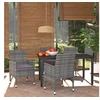 Image de Mobilier à Dîner de Jardin et Coussins 5 pcs Ensemble de Salle à Manger de Patio Table et Chaises d'Extérieur Balcon 3094981