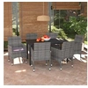 Image de Mobilier à Dîner de Jardin et Coussins 7 pcs Ensemble de Salle à Manger de Patio Table et Chaises d'Extérieur Balcon 3094982