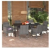Image de Mobilier à Dîner de Jardin et Coussins 7 pcs Ensemble de Salle à Manger de Patio Table et Chaises d'Extérieur Balcon 3094983