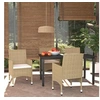 Image de Mobilier à Dîner de Jardin et Coussins 5 pcs Ensemble de Salle à Manger de Patio Table et Chaises d'Extérieur Balcon 3094987