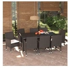 Image de Mobilier à Dîner de Jardin et Coussins 9 pcs Ensemble de Salle à Manger de Patio Table et Chaises d'Extérieur Balcon 3094996