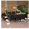 Image de Mobilier à Dîner de Jardin et Coussins 9 pcs Ensemble de Salle à Manger de Patio Table et Chaises d'Extérieur Balcon 3095002