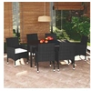 Image de Mobilier à Dîner de Jardin et Coussins 7 pcs Ensemble de Salle à Manger de Patio Table et Chaises d'Extérieur Balcon 3095012