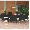 Image de Mobilier à Dîner de Jardin et Coussins 7 pcs Ensemble de Salle à Manger de Patio Table et Chaises d'Extérieur Balcon 3095013