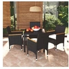 Image de Mobilier à Dîner de Jardin et Coussins 5 pcs Ensemble de Salle à Manger de Patio Table et Chaises d'Extérieur Balcon 3095016