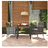 Image de Mobilier à Dîner de Jardin et Coussins 3 pcs Ensemble de Salle à Manger de Patio Table et Chaises d'Extérieur Balcon 3095021