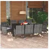 Image de Mobilier à Dîner de Jardin et Coussins 9 pcs Ensemble de Salle à Manger de Patio Table et Chaises d'Extérieur Balcon 3095026