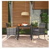 Image de Mobilier à dîner de jardin et coussins 3pcs Résine tressée Gris 3095027