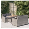 Image de Ensemble à dîner de jardin 3 pcs Résine tressée bois d'acacia 3095250