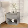 Image de Table de chevet Gris béton 45x34x44 cm Bois d ingénierie