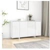 Image de Buffet blanc brillant 135x41x75 cm bois d'ingénierie809599