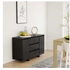 Image de Buffet avec 3 tiroirs Noir 120x41x75 cm Bois d ingénierie