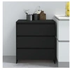 Image de Buffet Noir 70x41x75 cm Bois d ingénierie