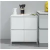Image de Buffet, Armoire avec 4 Portes, Meuble de Rangement, Organisateur de Salle de Séjour Salon Intérieur, Blanc Bois d'Ingénierie