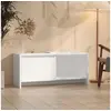 Image de Meuble TV Blanc 90x35x40 cm Bois d ingénierie