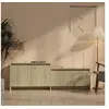 Image de Meuble TV, Armoire de Télévision avec 4 Portes, Meuble Télé avec Rangement Salon Salle de Séjour, Chêne Sonoma Bois d'Ingénierie