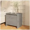 Image de Table de chevet gris béton 45x34x44,5 cm bois d ingénierie