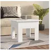 Image de Table Basse, Table d'Appoint Carrée, Bout de Canapé, Meuble Salon Salle de Séjour Maison Intérieur, Blanc Brillant Bois d'Ingénierie 810241