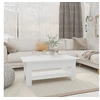 Image de Table basse blanc 102x55x42 cm bois d ingénierie