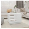 Image de Table basse blanc 55x55x43 cm bois d ingénierie