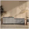 Image de Meuble TV Sonoma gris 146,5x35x50 cm Bois d ingénierie