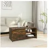 Image de Table basse Chêne fumé 102x50x45 cm Bois d ingénierie