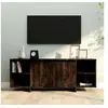 Image de Meuble TV chêne fumé 130x35x50 cm bois d ingénierie