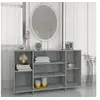 Image de Buffet, Armoire avec 4 Etagères, Meuble de Rangement, Organisateur de Salle de Séjour Salon Intérieur, Sonoma Gris Bois d'Ingénierie