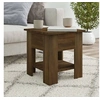 Image de Table basse chêne marron 40x40x42 cm bois d ingénierie