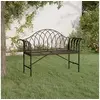Image de Banc de jardin 2 places 128 cm Noir Acier 318828