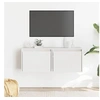 Image de Armoires murales 2 pcs Blanc 45x30x35 cm Bois de pin massif