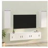 Image de Armoires murales 2 pcs Blanc 30x30x80 cm Bois de pin massif813498