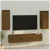 Image de Armoires murales 2pcs Marron miel 30x30x80cm Bois de pin massif813502