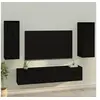 Image de Armoires murales 2 pcs Noir 30x30x80 cm Bois de pin massif813504